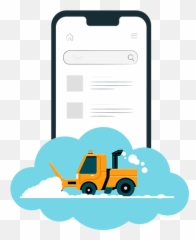 Uber For Snow Removal - Demand Plowing Service Dedicated Mobile Phone png