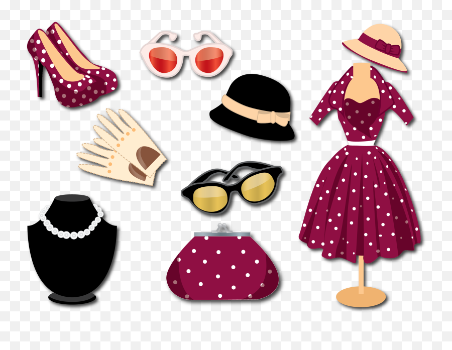 Download Style Fashion Woman With Vector Retro Clothing - Accessories For Retro Look Png,Women Fashion Icon