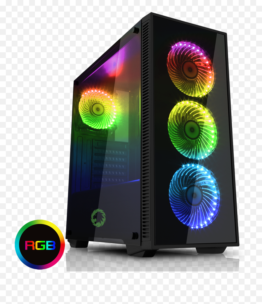 Draco Black Rgb Tempered Glass Gaming Case - Gamemax Uk Case Gamemax Draco W902 Png,Draco Png