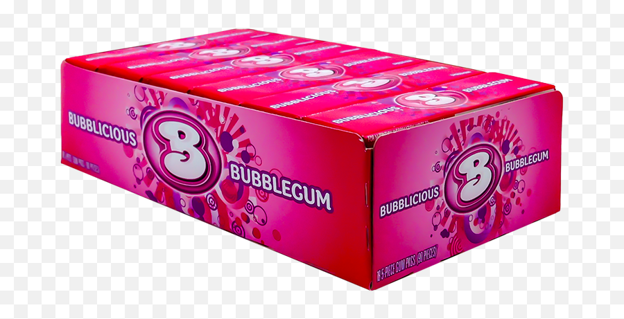 Download Hd Bubblicious Bubblegum 18 Pack - Box Transparent Candy Png,Bubblegum Png