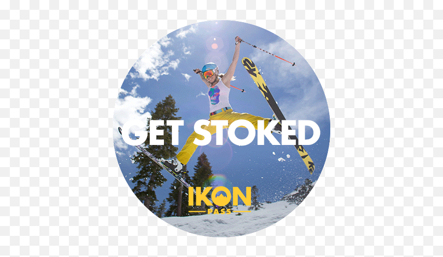 Ikon Pass Icon Sticker - Ikon Pass Icon Pass Get Stoked Ski Png,Skier Icon