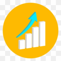 Profit Growth Icon In Infographic Style - Statistics Clipart Png