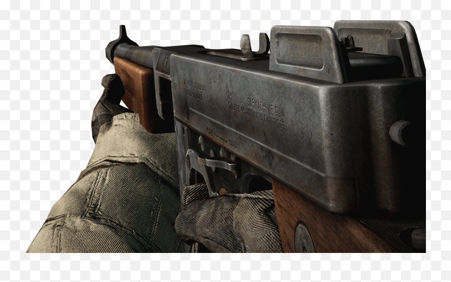 Download Hd Bfbc2 Thompson Render Battlefield Wiki - Battlefield 1 Gun Png,Battlefield 1 Transparent