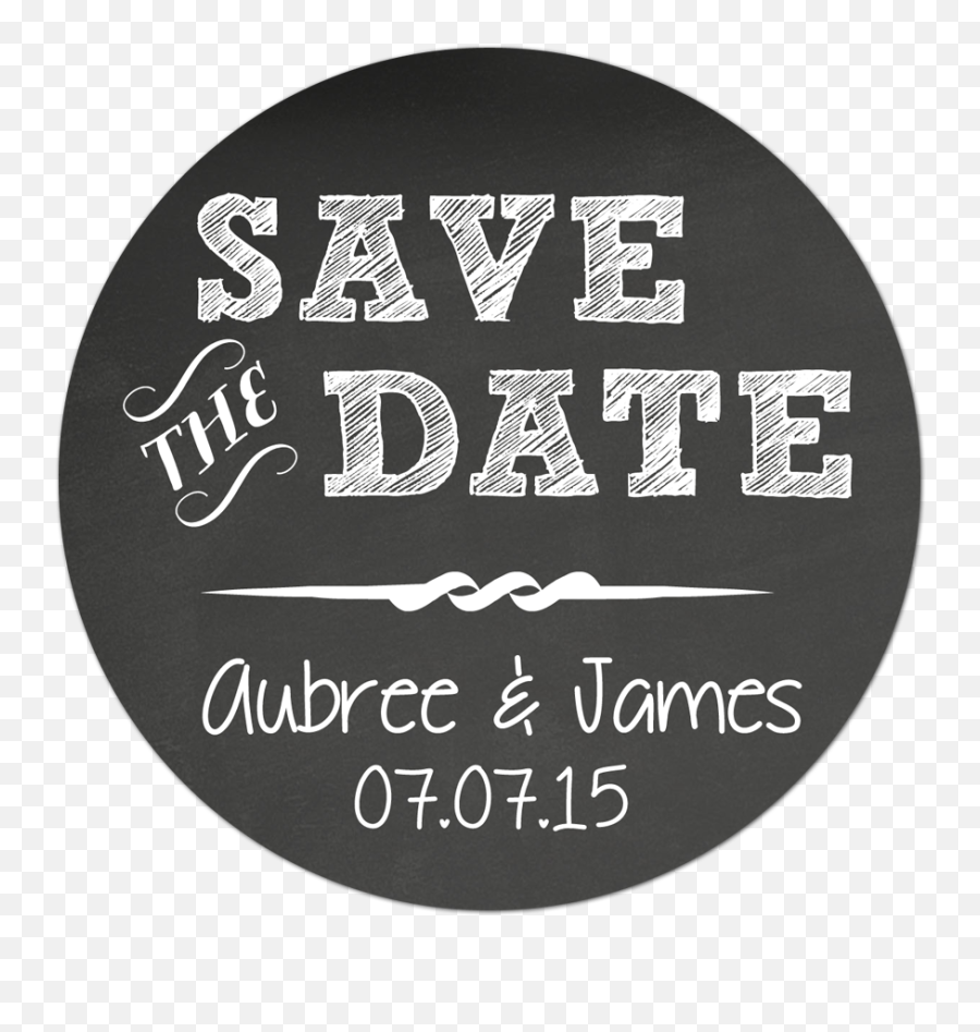 Download Save The Date Chalkboard Style Personalized Sticker - Asleep In The Bread Aisle Png,Chalk Board Png