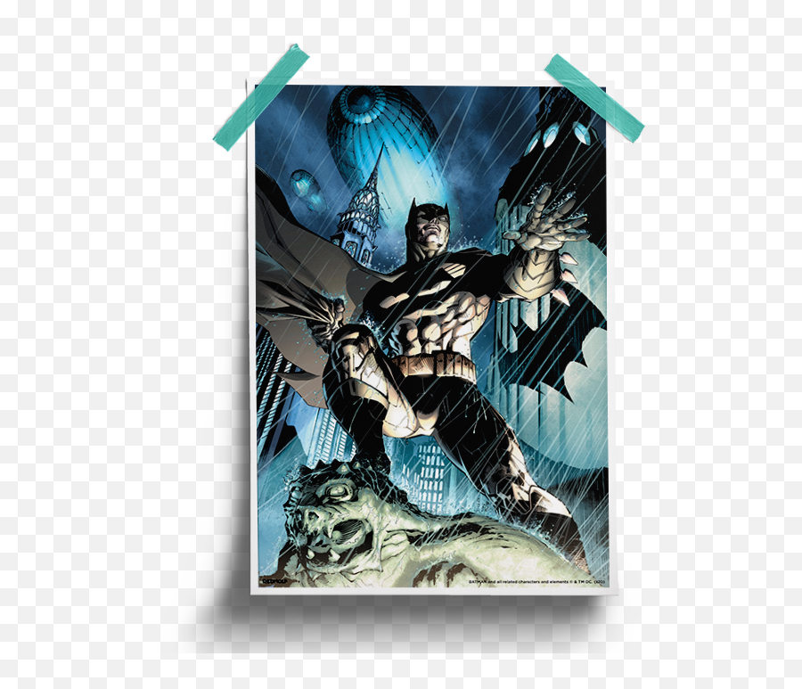 Guardian Of Gotham Official Batman Poster Redwolf - Batman Dc Comic Cover Png,Dc Comics Icon Batman