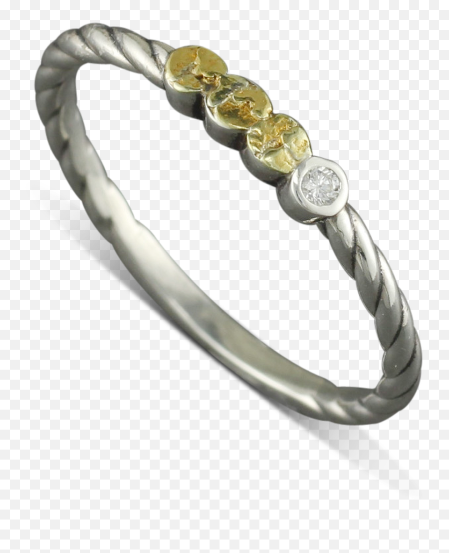 925 Sterling Silver Diamond Ring With - Bangle Png,Gold Nugget Png