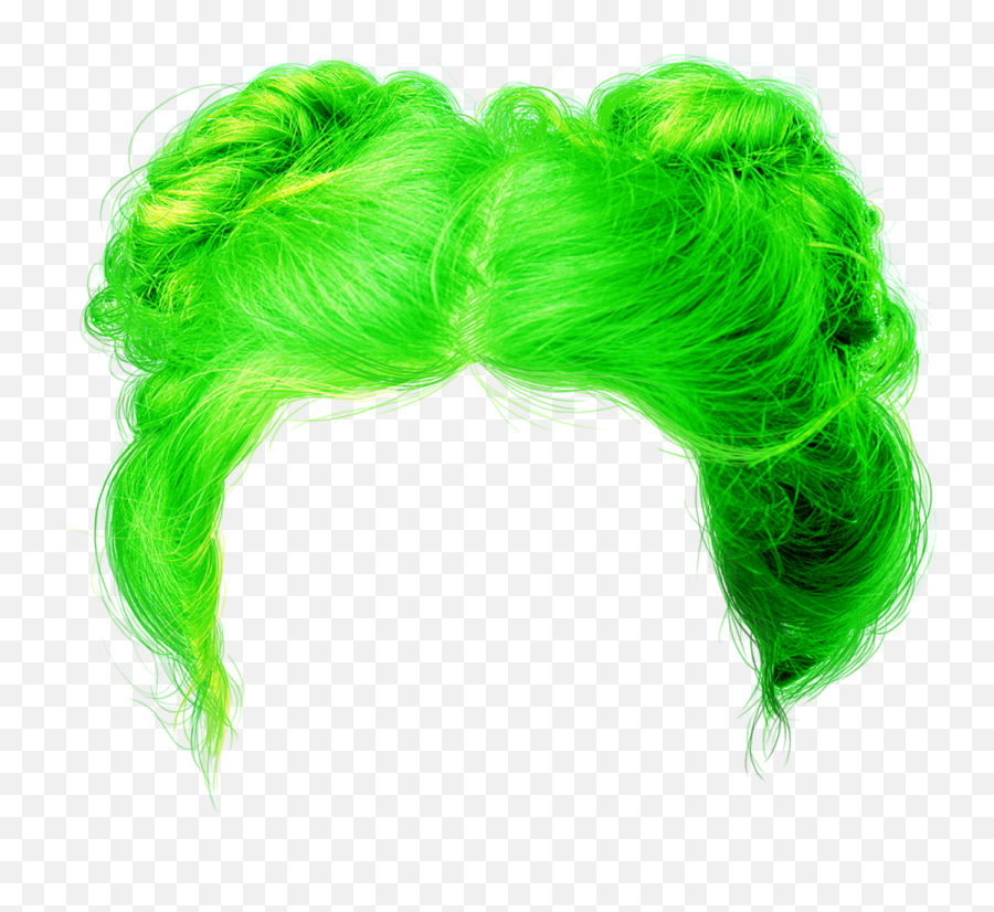 Colours Hair Png - Green Hair Wig Png,Wig Png