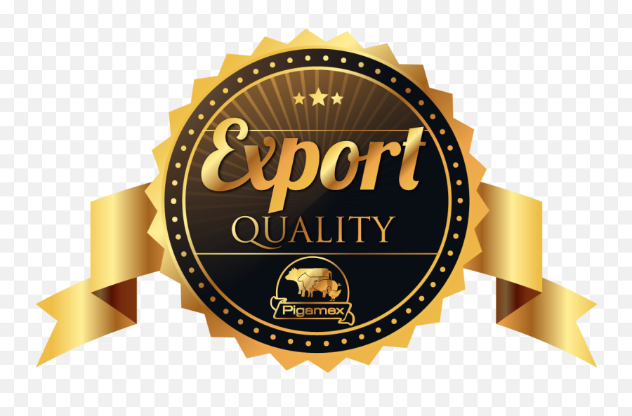 Golden export quality medal stamp Royalty Free Vector Image
