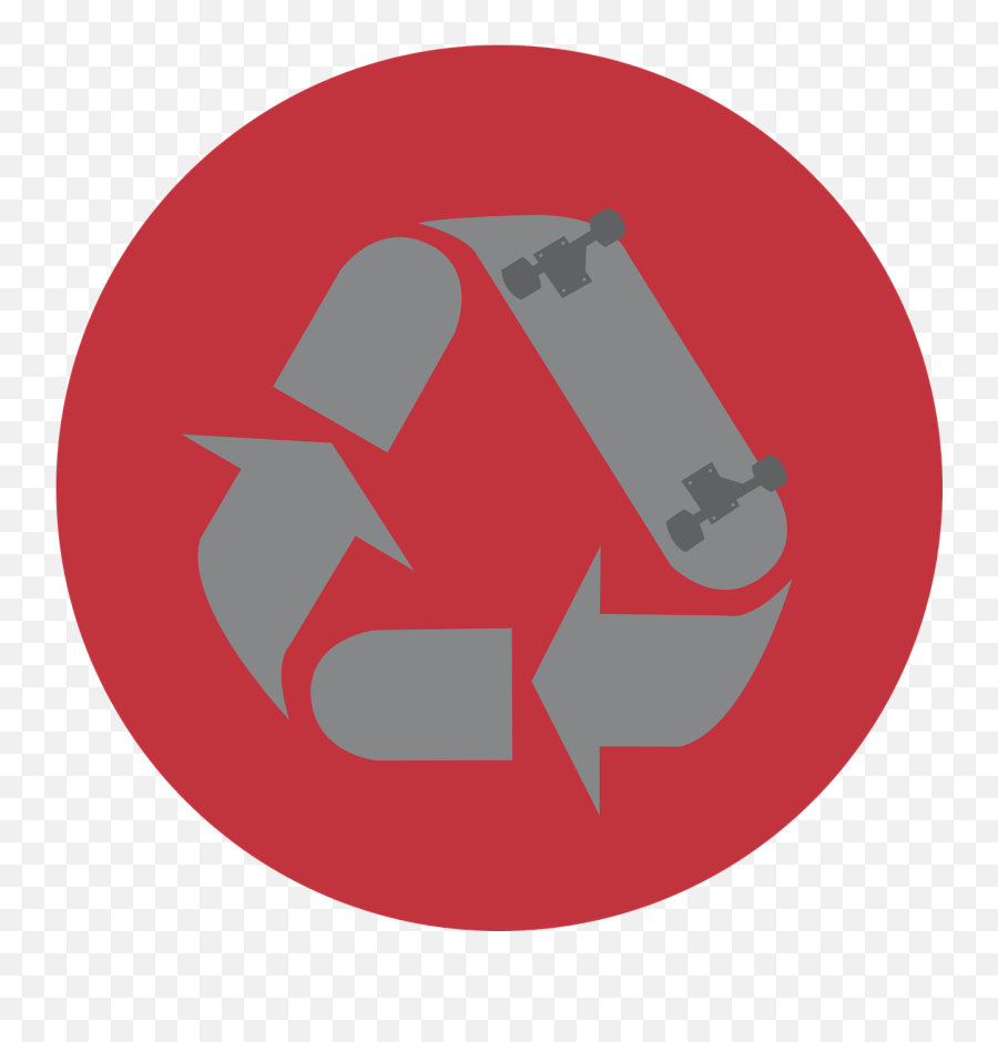 Skateboard Recycle Symbol - Free Vector Graphic On Pixabay App Icon New Template Psd Png,Recycle Logo Png