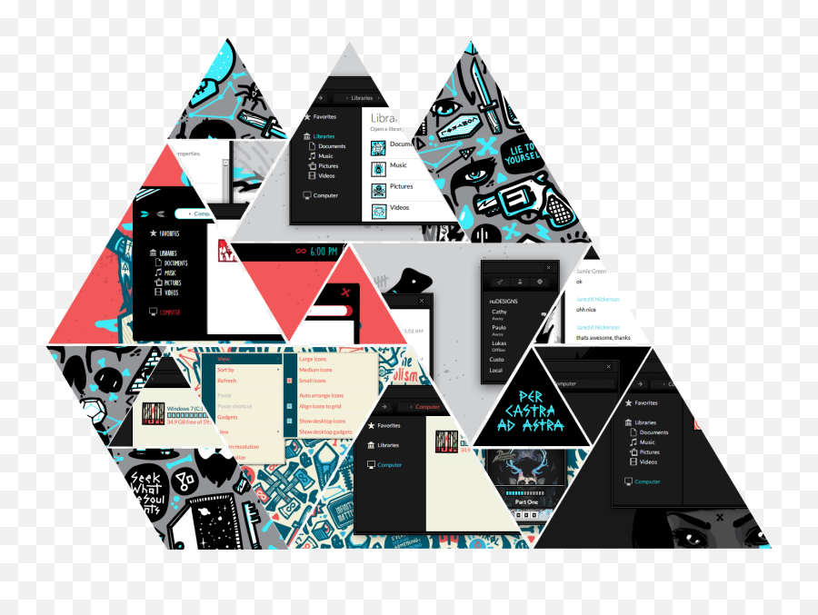 Per Castra Ad Astra Theme For Windows 8 - Triangle Png,Windows 8.1 Logo