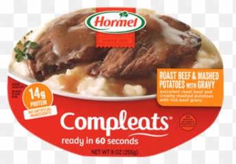 Hormel - Hormel Compleats Roast Beef And Mashed Potatoes Png,Mashed Potatoes Png
