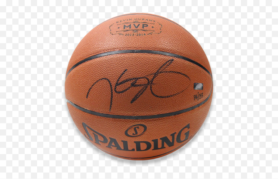 Kevin Durant Signed Nba Spalding Basketball With 2013 - 14 Mvp Stamp Water Basketball Png,Kevin Durant Png