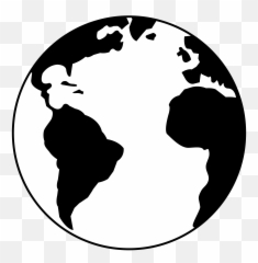 Earth Globe Clipart Black And White - Voices For The Earth Png,World Clipart Png