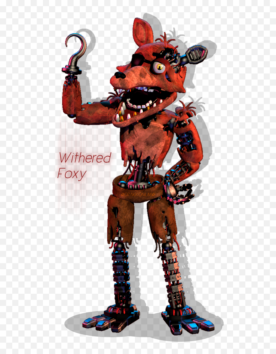 Renderwithered Foxy - Fnaf Withered Foxy Model Png,Foxy Png