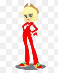 Download Alternate Hairstyle Applejack Artist - Knuckles Applejack As Knuckles Png,Knuckles The Echidna Png