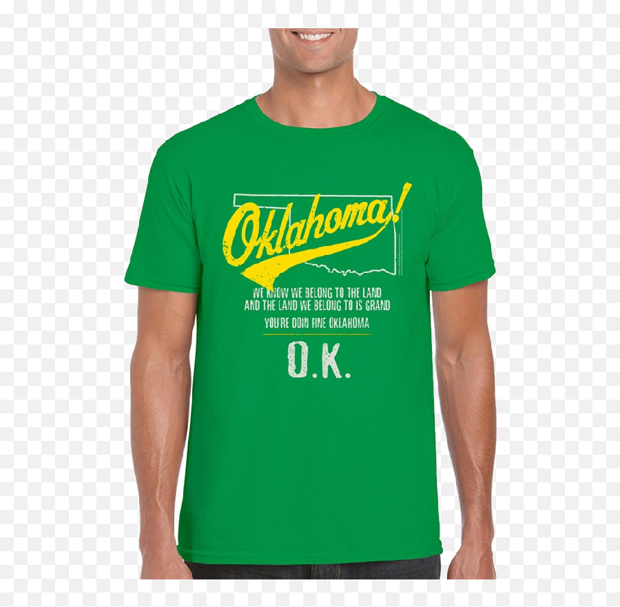 Download Oklahoma Unisex Irish Green Tee - Map Outline Active Shirt Png,Us Map Outline Png