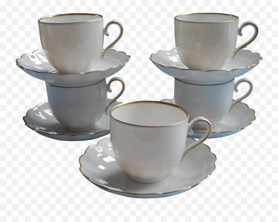 Download Golden Coffee Cup Porcelain Tableware Mug Saucer - Coffee Cup Png,Coffee Cups Png