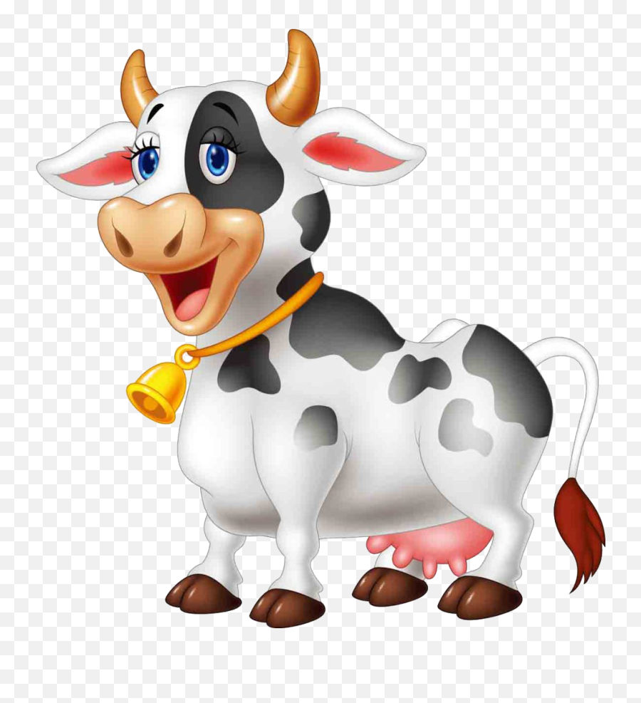 Farm Livestock Cartoon Cow Cattle - Cow Cartoon Png,Cow Clipart Png