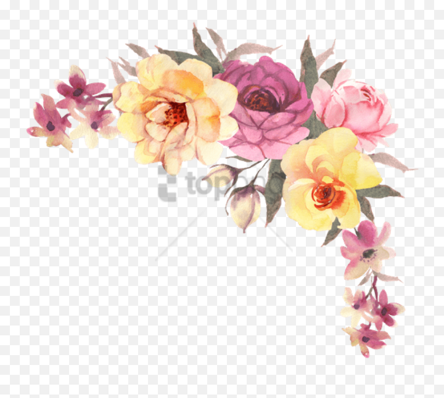 Download Watercolor Flowers Png Corner 2 Image Watercolor Flower Corner Transparent Background Watercolor Flowers Transparent Background Free Transparent Png Images Pngaaa Com