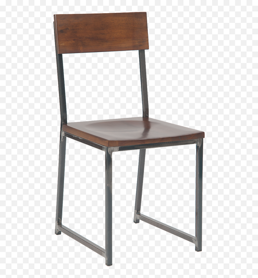 Metal School Chair Walnut Finish - Industrial Chair Metal Wood Png,School Chair Png