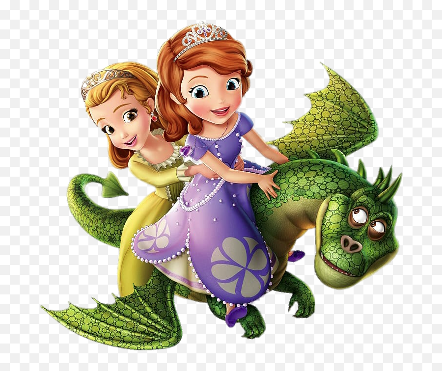 Sofia The First And Rapunzel - Sofia The First With Dragon Png,Rapunzel Transparent Background
