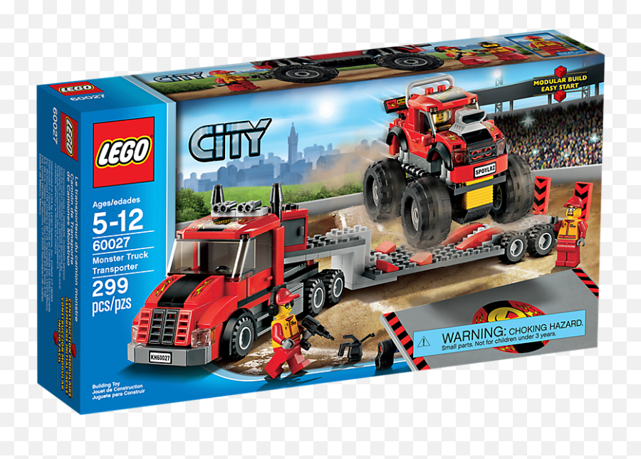 60027 Monster Truck Transporter - Lego Monster Truck Set Png,Monster Jam Png