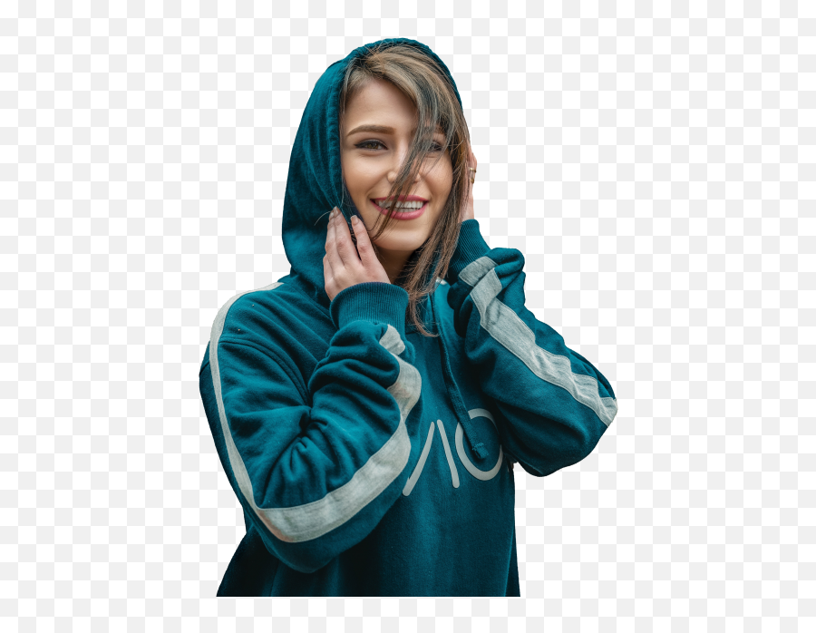 A Girl Model Transparent Png Cutout - Photo 25 Pngshell Girl In Blue Hoodie,Girl Model Png