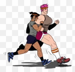 Overwatch Zarya Hanzo Sport Sticker By Mariablack13 - Overwatch Zarya And Hanzo Png,Zarya Transparent
