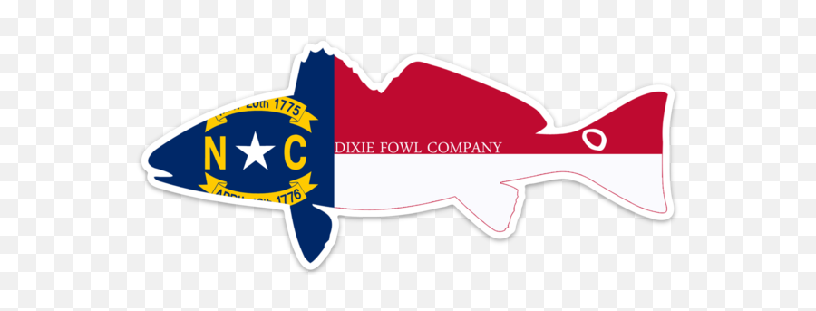 Nc Redfish Dixie Fowl Co Decal 7 X 325 Fish Png N - 7 Logo