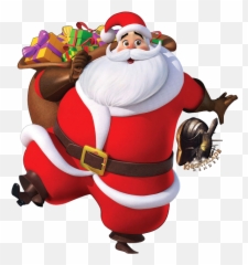Happy Santa Claus With Gifts Png Transparent Image - Free Santa Claus Images Png Hd,Christmas Gifts Png