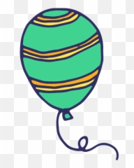 Balloon String Stripe Flat - Corda De Balão Png