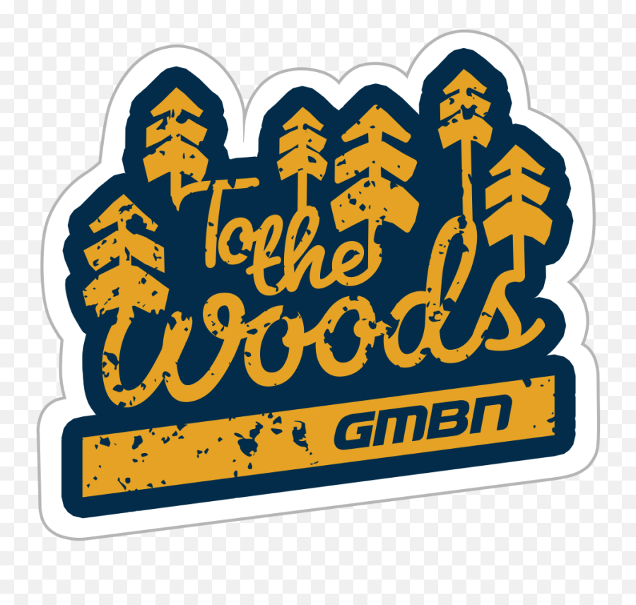 Gmbn To The Woods Tree Line Sticker - Language Png,Line Stickers Transparent