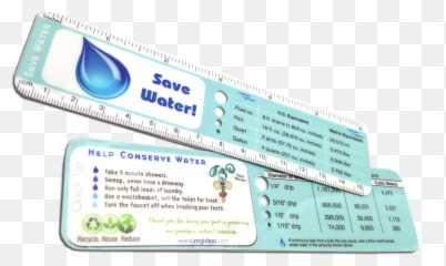 Custom Water Ruler Learning Tool With Saving Tips Drip Gauge - Nutrition Facts Label png