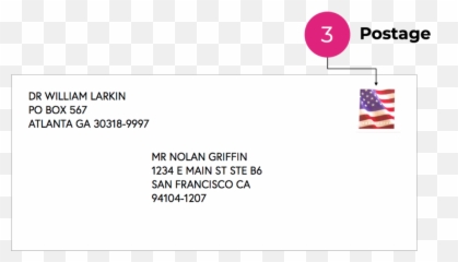 Download Hd How To Address Mail Usps Postcards Envelopes - Write An On png