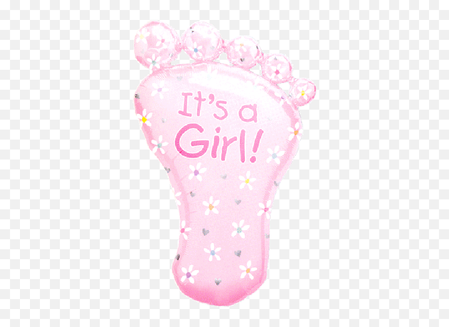 Its A Girl Footprint Mylar Shape - Its A Girl Png,It's A Girl Png