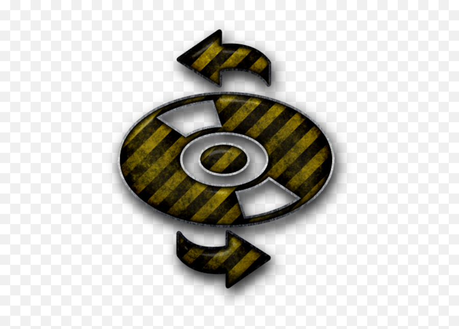 Yellow Black Striped Grunge Construction Icon Media Cd - Dot Png,Icon For Media