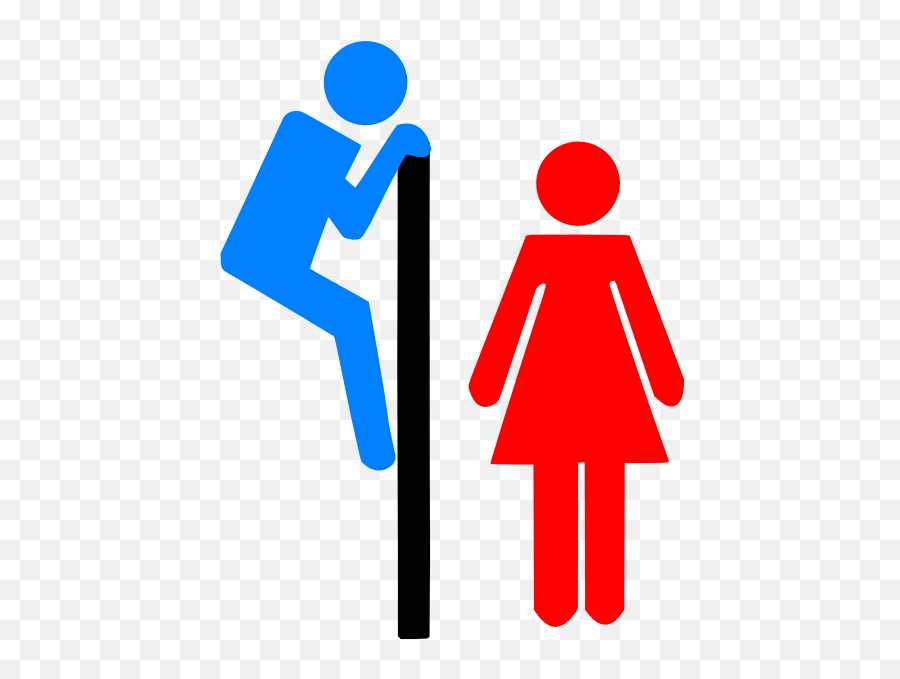 Toilet Peeking Stick Figure Clip Art - Toilet Signs Png,Peeking Png