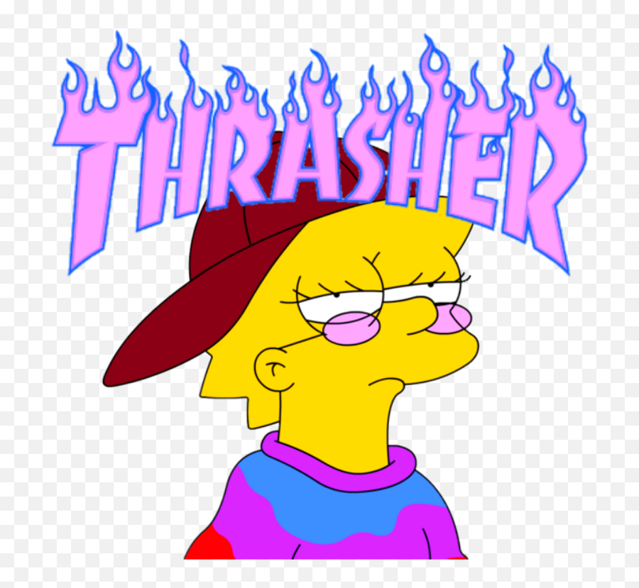 Image About Tumblr In Cool - Lisa Simpson Thrasher Png,Lisa Simpson Png