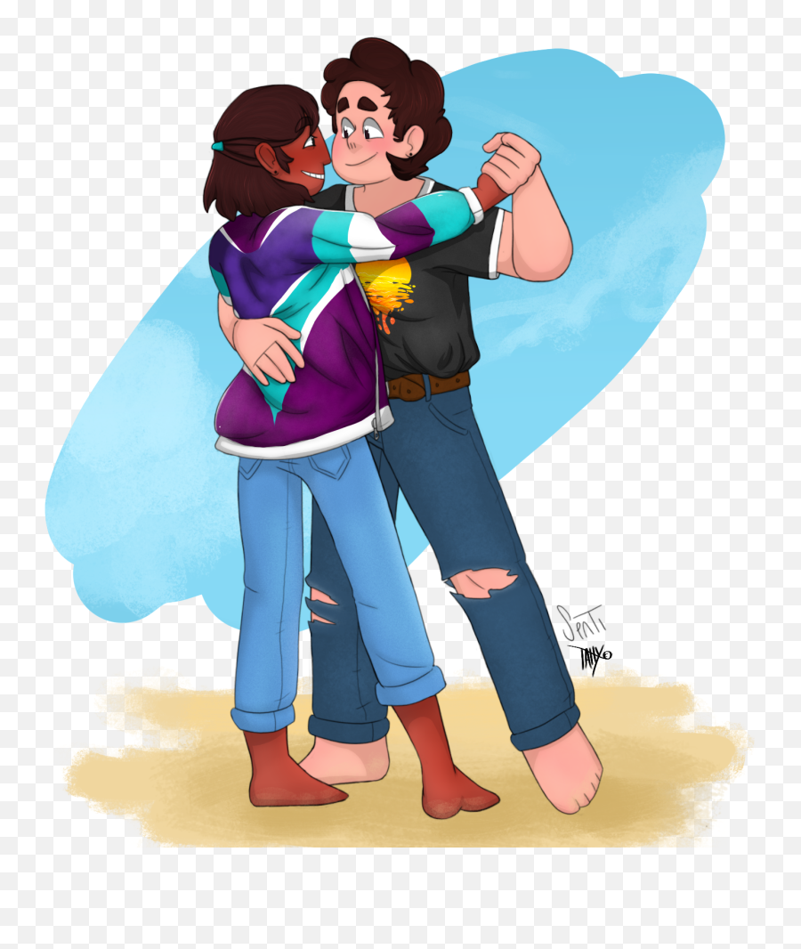 A Collab With Friend Stevenuniverse - Hug Png,Stevonnie Icon