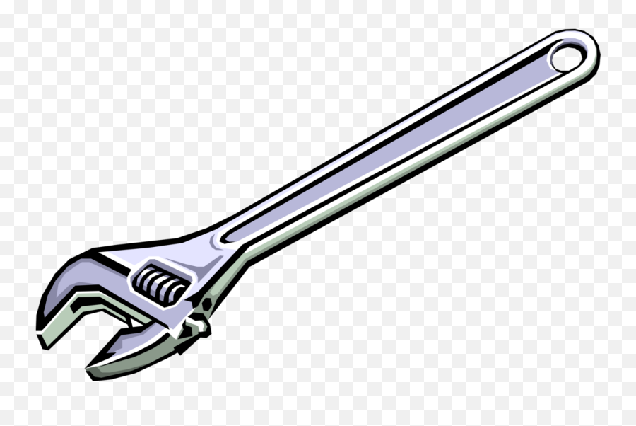 Vector Illustration Of Adjustable Wrench Or Spanner - Chave Adjustable Wrench Vector Png,Wrench Icon Vector