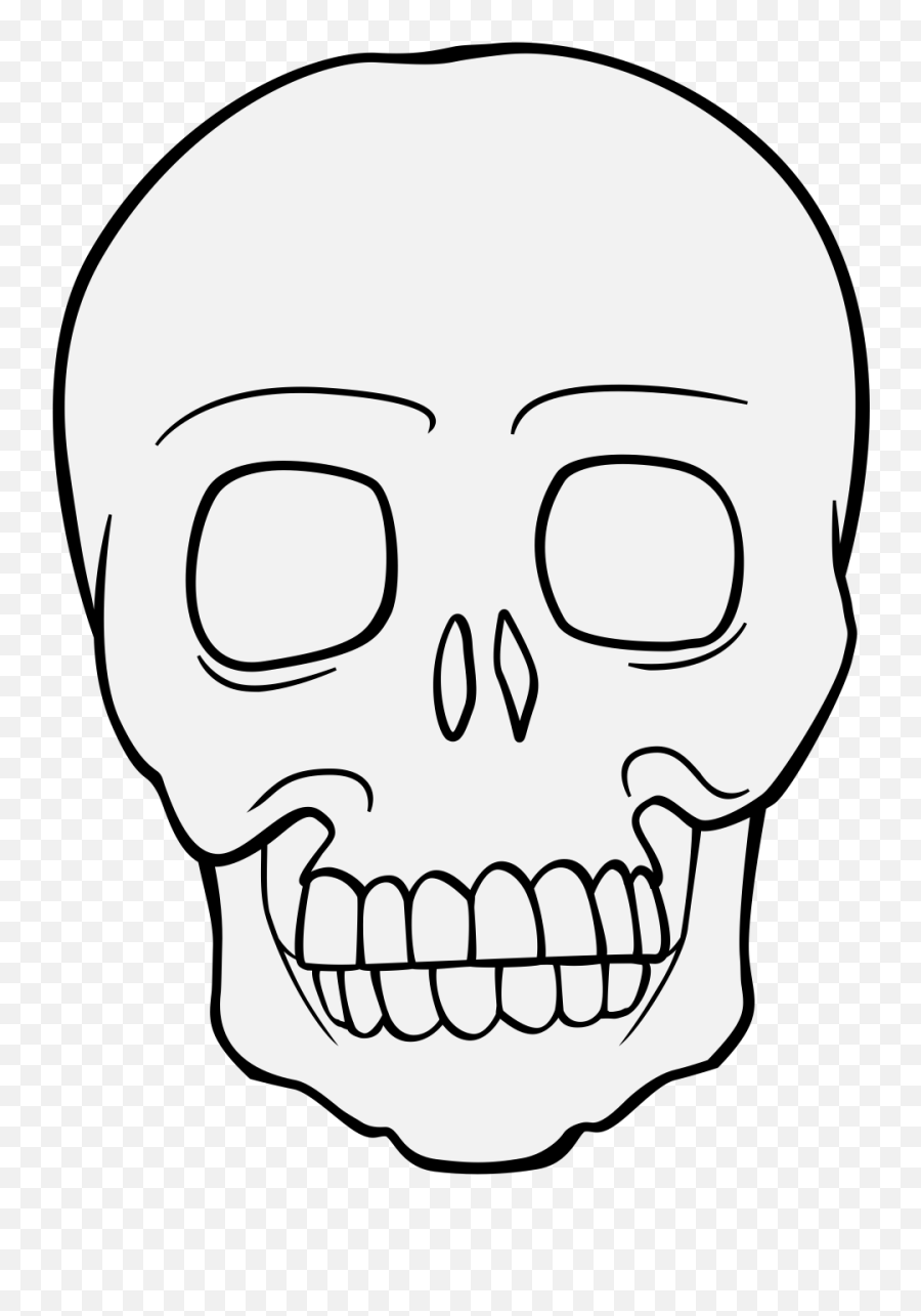 Skull - Traceable Heraldic Art Skull Png,Skeleton Face Png