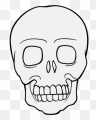 Skull - Traceable Heraldic Art png