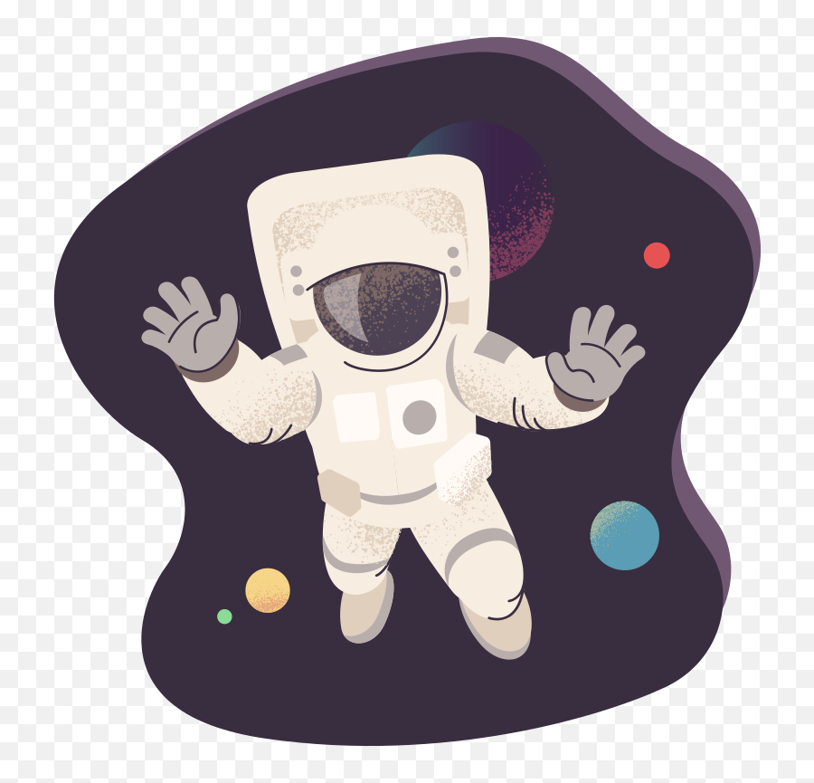 Astronaut In Space Illustration Png Svg - Fictional Character,Astronaut Helmet Icon