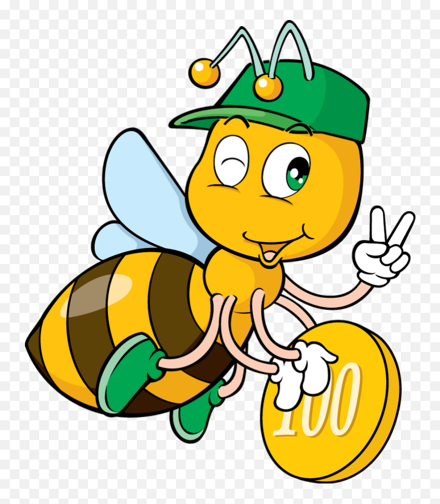 Bee With Coin - Cartoon Bees Png,Bees Png