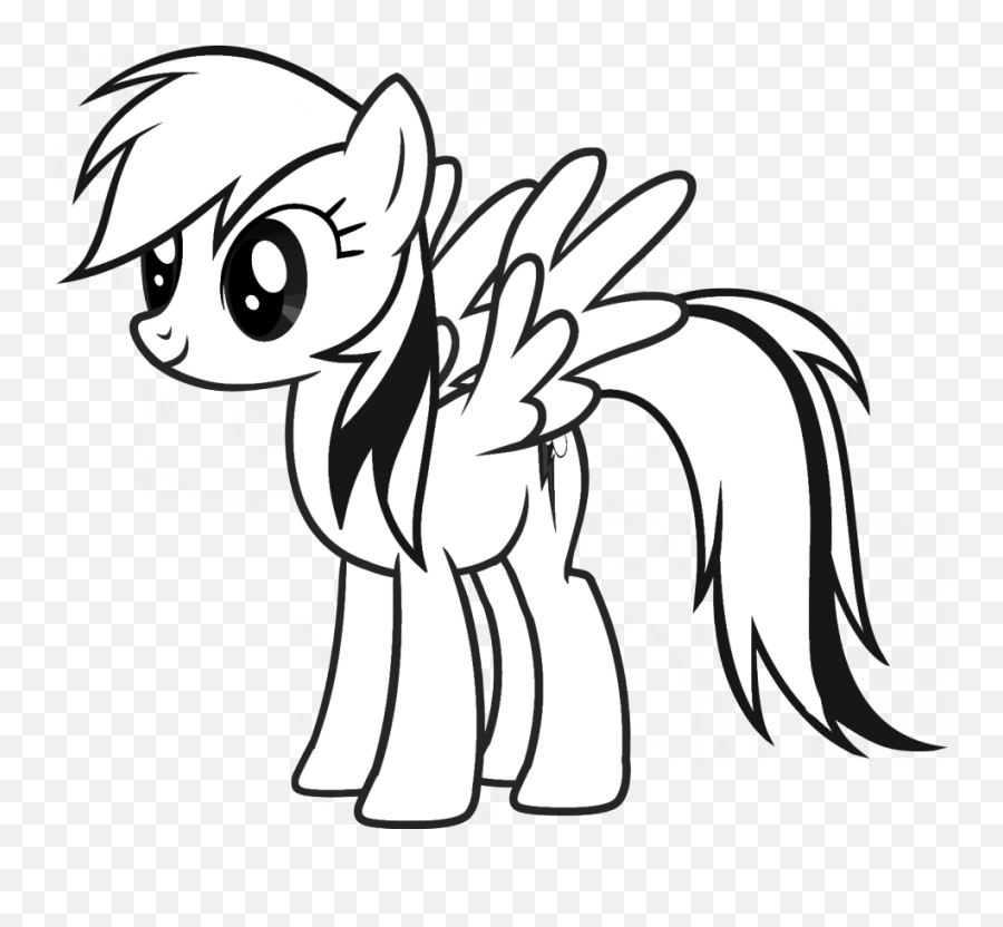 Pony Line Cliparts - My Little Pony Coloriage Rainbow Dash Rainbow Dash Para Colorear Png,Dash Line Png
