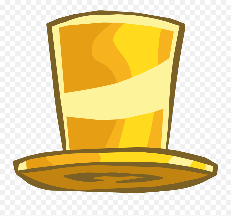 Gold Top Hat Png - Transparent Cartoon Gold Top Hat,Top Hat Png