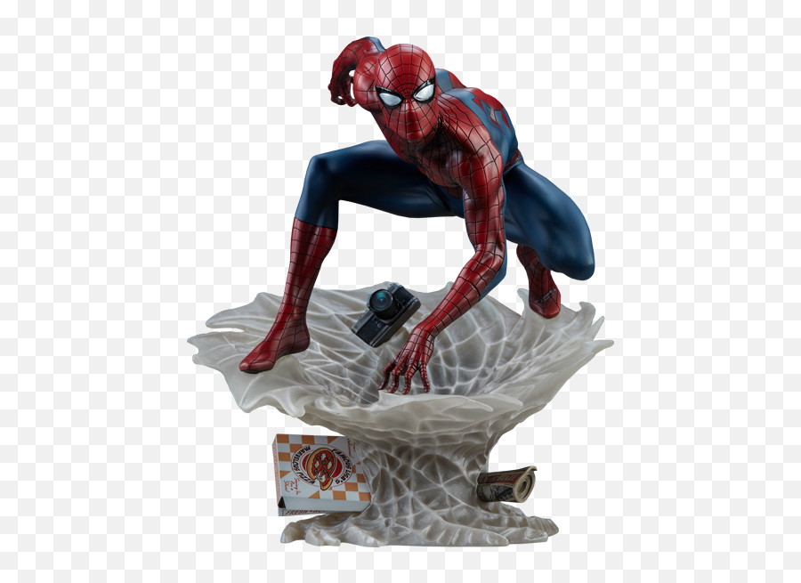 Spider - Man Spiderman Mark Brooks Artist Series 12 Inch Statue Sideshow Spiderman Mark Brooks Statue Png,Spiderman Web Png