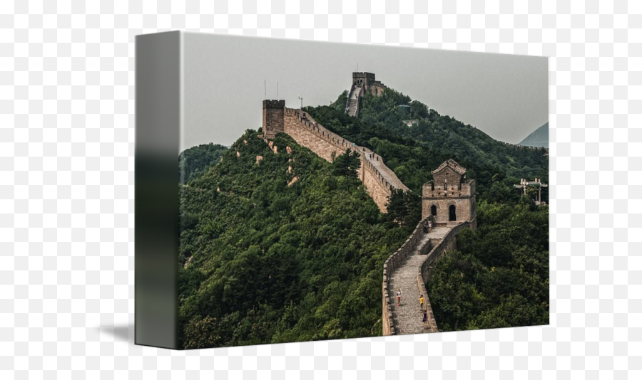 Hazy Great Wall Of China By Stuart Slimp - Fortification Png,Great Wall Of China Png