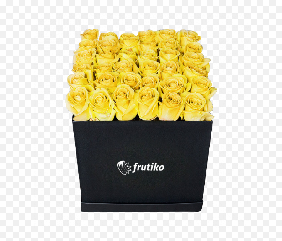 Flower Box With Yellow Roses - Box Of Yellow Roses Png,Yellow Rose Transparent