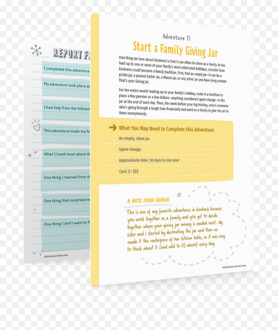 Start A Family Giving Jar Adventures - Document Png,Jar Png